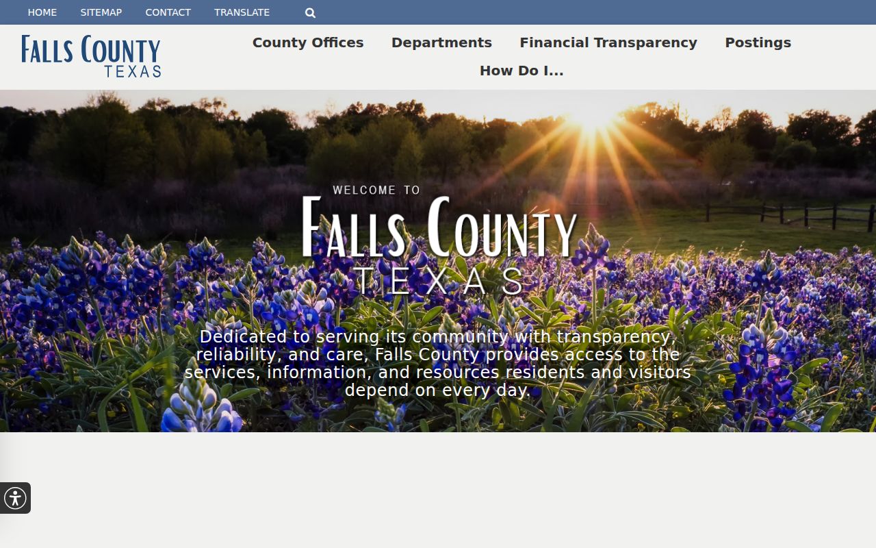 Falls County court docket county overview from the official homepage